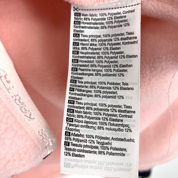 Kari Traa Rothe Hoodie Sweatshirt Womens Size Small Pearl Pink Black Cuffs - Picture 10 of 10